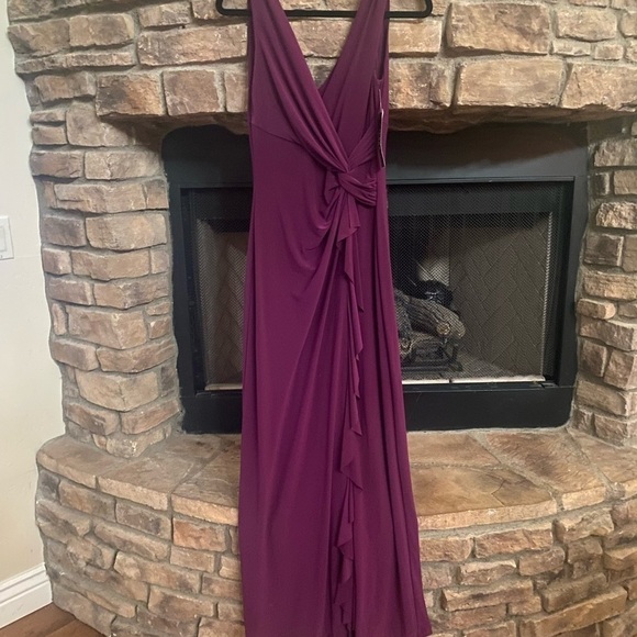 Lauren Ralph Lauren Dresses & Skirts - NWT Lauren Ralph Lauren long, deep purple, long gown with cascading ruffle. 8
